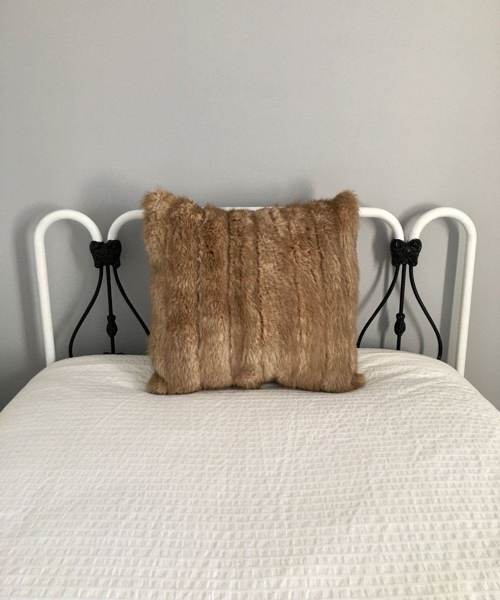 Reclaimed Tan Fur Pillow 22 x 22" - Muffle - Up!