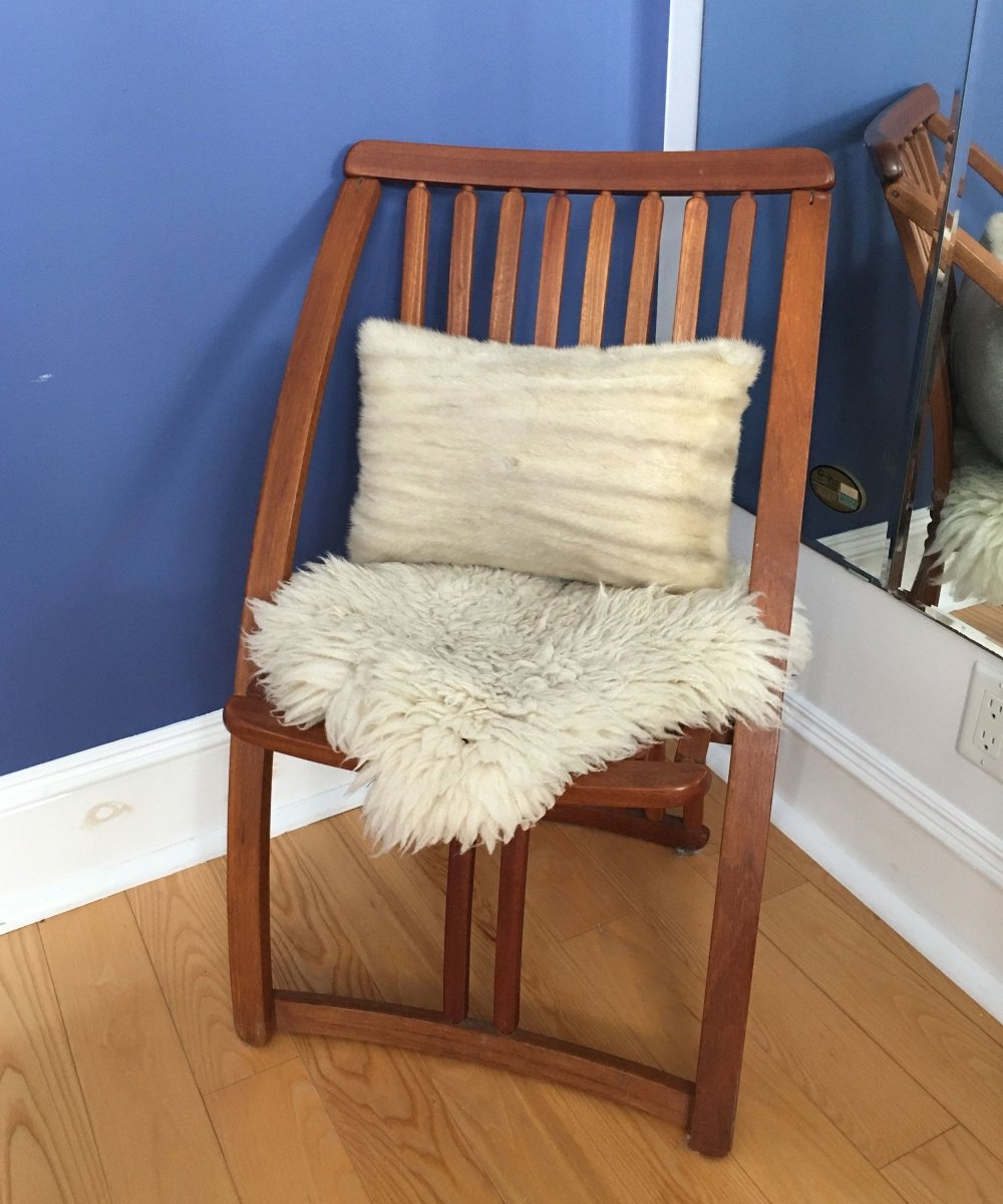 Reclaimed White Mink Fur Accent Pillows, 11" x 17" - Muffle - Up!